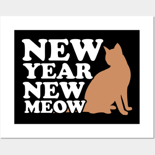 New Year New Meow Posters and Art